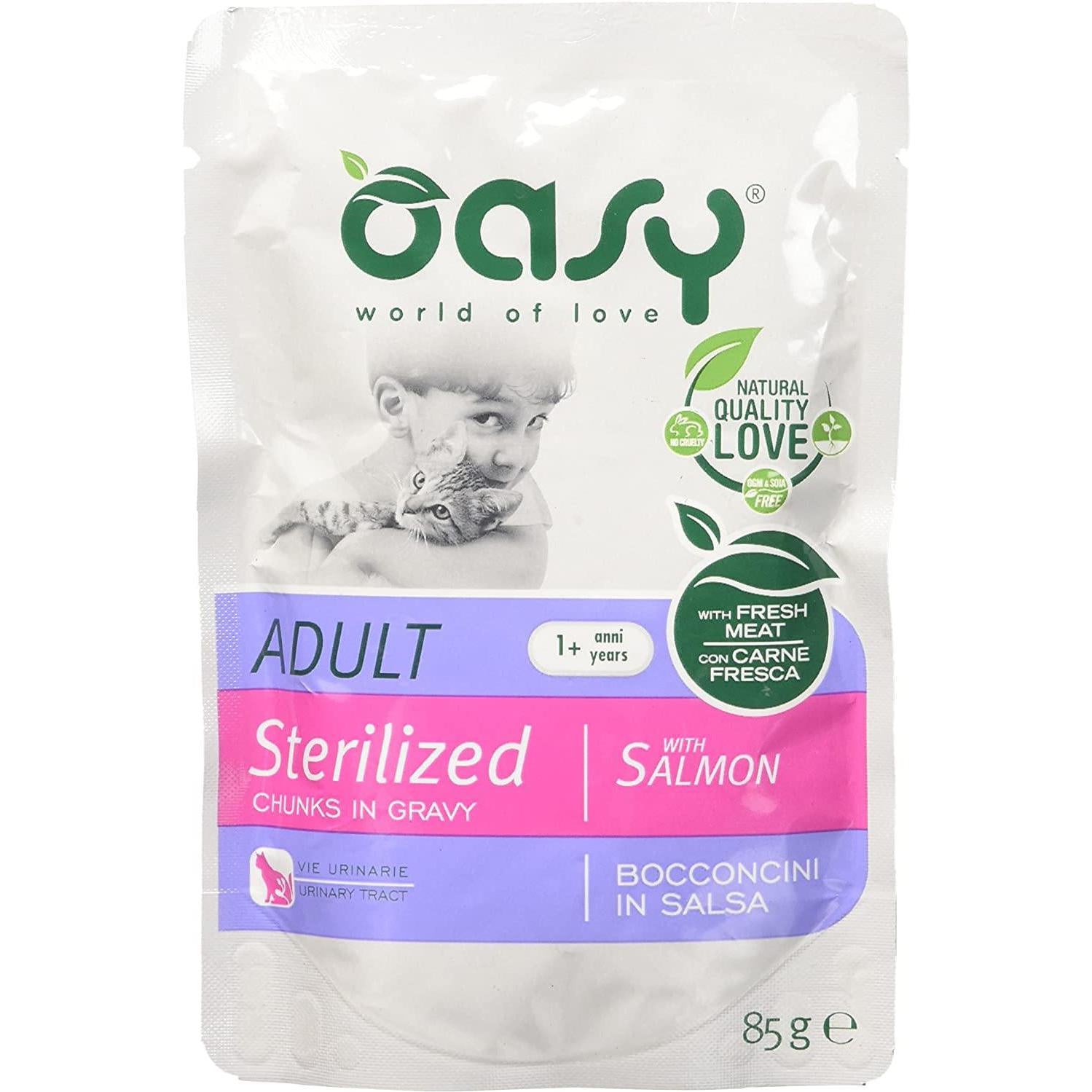 Oasy Bocconcini in Salsa Salmone 85gr Sterilizzati Oasy Bocconcini in Salsa Salmone 85gr Sterilizzati